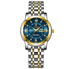 POEDAGAR Women Luxury Quartz Watch Date Dial Analog Fashion Business Casual Wrist Watch Luminous Waterproof Steel Band Lady Watch