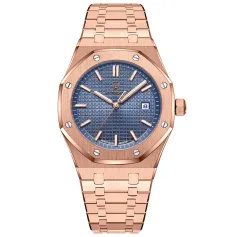 PENGAGAR Men's Business Casual Watch Waterproof Luminous Date Stainless Steel Fashion Quartz Wristwatch
