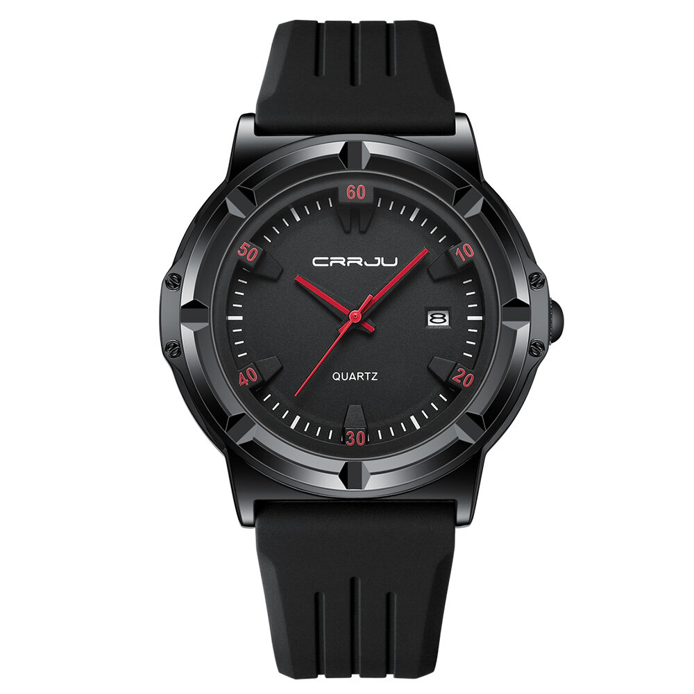 CRRJU Men's Sports Quartz Watches Waterproof Date Business Casual Wristwatch