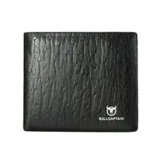 BULLCAPTAIN Men's RFID Genuine Leather Billfold Wallet with Gift Box Business Casual Multi-Card Slot Card Holder Money Clip Gift for Boyfriend Father Husband Gift