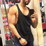 INCERUN Mens Tank Top Solid Color Sport Tanks Scoop Neck Tank Top Summer Comfy Gym Sleeveless Top