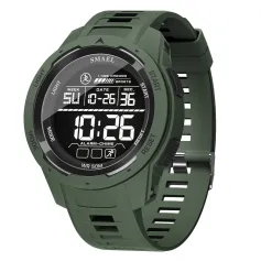 SMAEL Men's Sports LED Luminous Digital Watch Multifunctional Waterproof Comfortable TPU Strap Electronic Watch