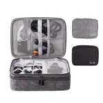 Three Layer Large Capacity Storage Bag Digital Organizer Multifunctional Earphone Charger Data Cable Digital Product Business Trip Portable Handbag