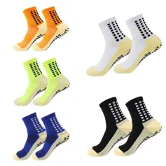 1 Pair Men's Anti-Slip Sport Socks Football Soccer Basketball Tennis Outdoor Grip Cycling Riding Comfortable Non-Slip Design