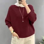 ZANZEA Daily Style Women Knitted Long Sleeve Crew Neck T-shirt Casual Solid Loose Work Tops