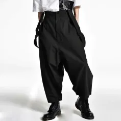 INCERUN Men's Casual Overalls with Adjustable Straps, Loose Fit Wide Leg Jumpsuit for Men Large Size S-5XL