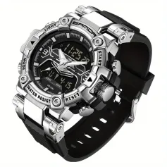 SANDA Men's Sport Digital Watches Multifunctional Luminous Wrist Watch Waterproof Shockproof Alarm Clock Men Watch