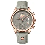 POEDAGAR Men's Waterproof Luminous Quartz Watches Fashion Multi-function Business Casual Wristwatch