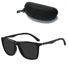 Fashion Black Square TAC Polarized Sunglasses UV400 Protection Sun Eyewear Glasses for Outdoor Cycling Driving Travel Fishing