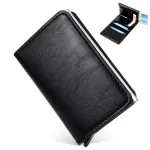 ID Credit Card Holder Wallet Mens RFID Blocking Protected Card Holder Case Slim PU Leather Wallets Mini Small Money Wallet