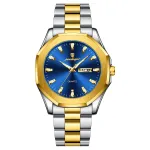 POEDAGAR Fashion Waterproof Business Quartz Watch Calendar Week Luminous Stainless Steel Strap Men Wristwatch