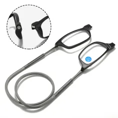 1 Pcs Lightweight Portable Soft Tape Hanging Neck Magnetic Reading Glasses Comfortable HD Anti-blue Light Presbyopia Glasses