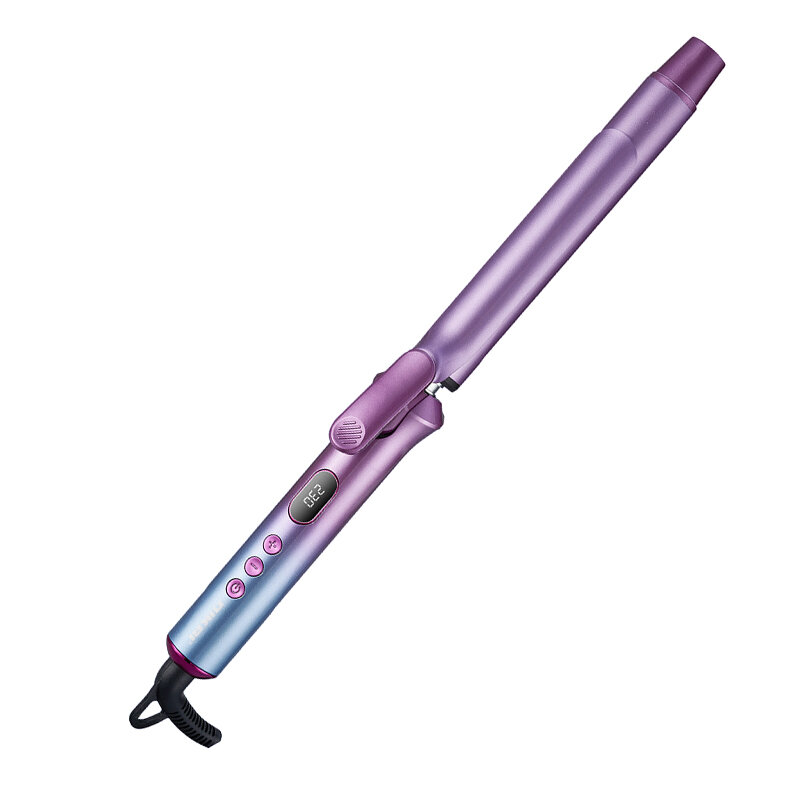 30mm Curling Iron LCD Digital Display 3 Temperature Levels Curling Splint Hair Styling Perm Iron Big Wave Curling Iron Rapid Heating