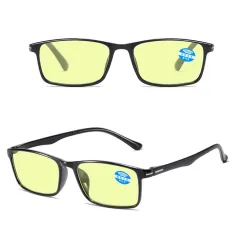 Gafas de lectura transparentes/de visión nocturna universales +200 para hombres y mujeres Gafas de vista de presbicia anti-luz azul HD