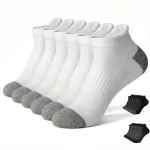 6 Pair Cotton Men Socks Comfy Solid Color Male's Short Sock Summer Cycling Breathable Mesh Running Ankle Socks