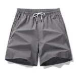 Men's Quick Dry Breathable Summer Shorts Casual Solid Drawstring Beach Shorts Lightweight Swimming Trunks Comfortable Pants for Men