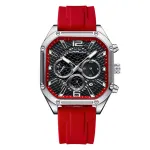 CRRJU Men's Business Quartz Watch Silicone Strap Waterproof Sport Wristwatch with Automatic Date Casual Design and Watch Box