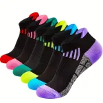 6 Pairs Men's Ankle Socks, Anti Odor & Sweat Absorption Breathable Cotton Low Cut Socks Mens Sport Socks for Outdoor Running Cycling Hiking Wearing All Seasons Wearing