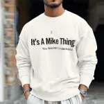 INCERUN Mens Letter Print Long-Sleeve Pullover Fashion Daily Casual Classic Basics Crew Neck Pullover Hoodies for Men Large Size S-5XL