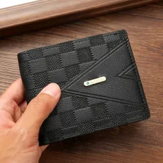 Men's Soft PU Leather Wallet Multi-Card Credit Card Purse Folding Purse Short Large Capacity Business Wallet