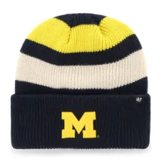 MICHIGAN WOLVERINES CLUBHOUSE JENNINGS BVHATS 47 CUFF KNIT